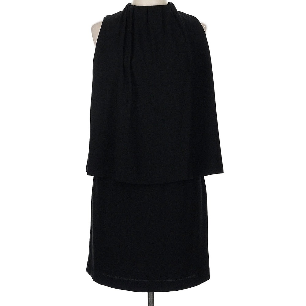 CYNTHIA STEFFE Camilla Sleeveless‎ Crepe Popover DRESS SIZE 6 $228 BLACK